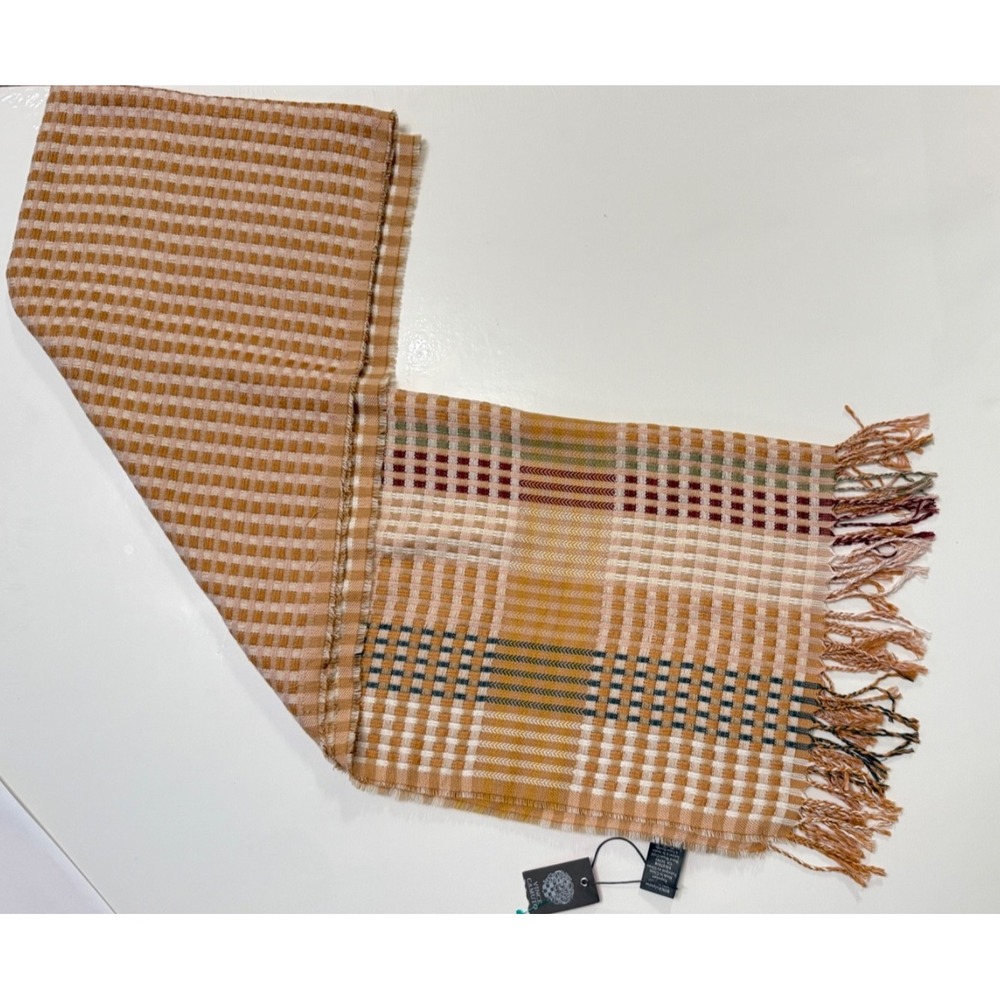 NWT Vince Camuto Scarf large fringed woven soft multicolor rectangle 25 X 72